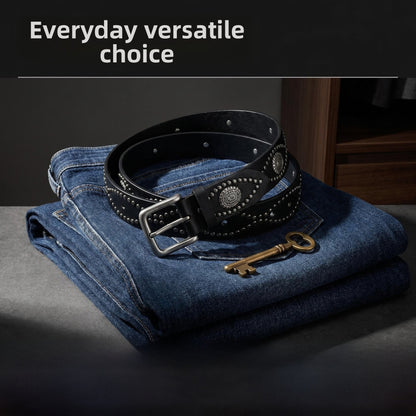 Snakeskin Punk Fashion Belt In Patent PU Leather With Alloy Pin Buckle