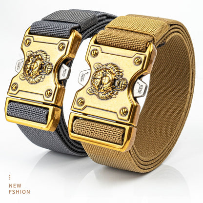 Tiger Tactical Belt For Men Sport Style With Nylon Braid Material And Alloy Buckle