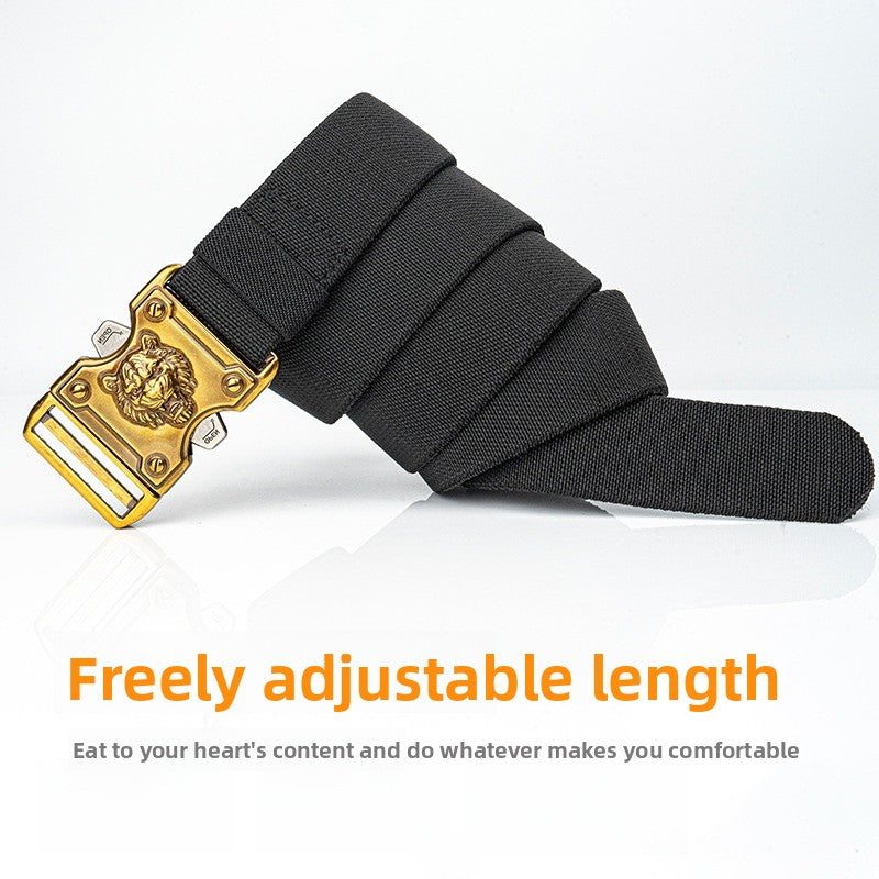Tiger Tactical Belt For Men Sport Style With Nylon Braid Material And Alloy Buckle