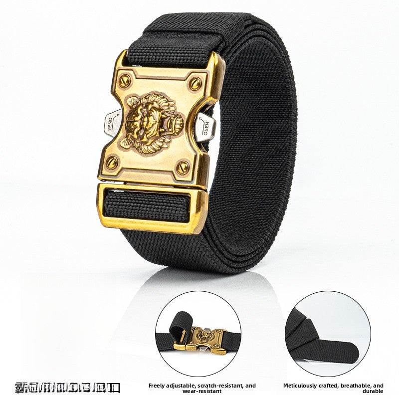 Tiger Tactical Belt For Men Sport Style With Nylon Braid Material And Alloy Buckle
