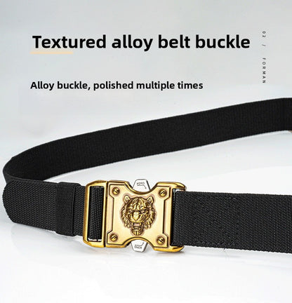 Tiger Tactical Belt For Men Sport Style With Nylon Braid Material And Alloy Buckle