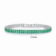 2.5mm Double Row Bracelet/white Gold
