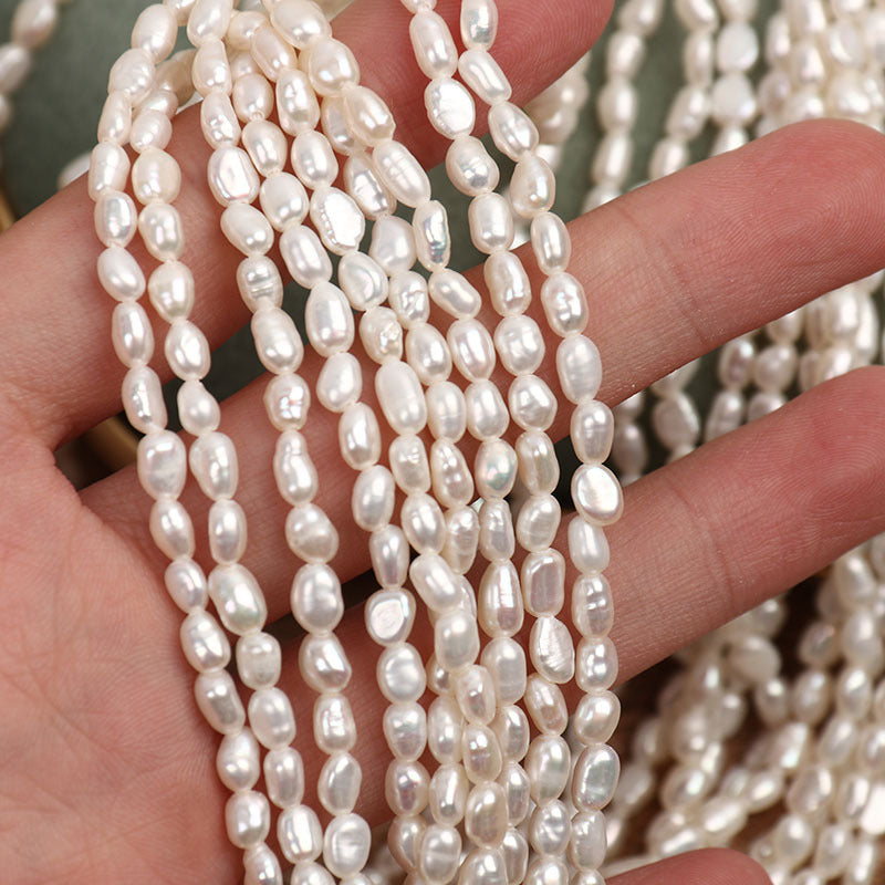Natural White Freshwater Pearl DIY Loose Pearls With 4-5mm Diameter For Jewelry Making
