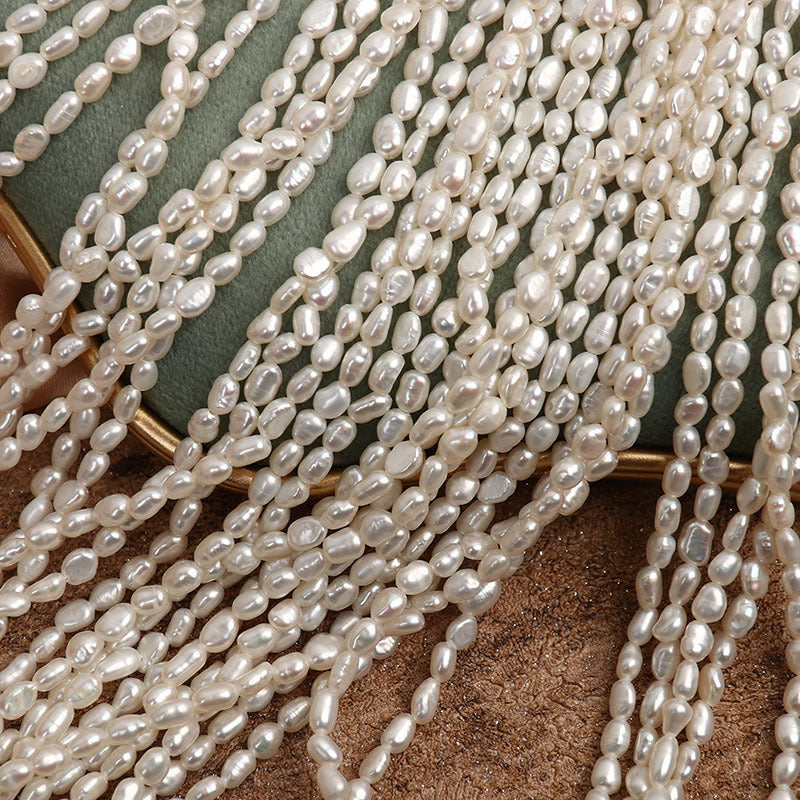 Natural White Freshwater Pearl DIY Loose Pearls With 4-5mm Diameter For Jewelry Making