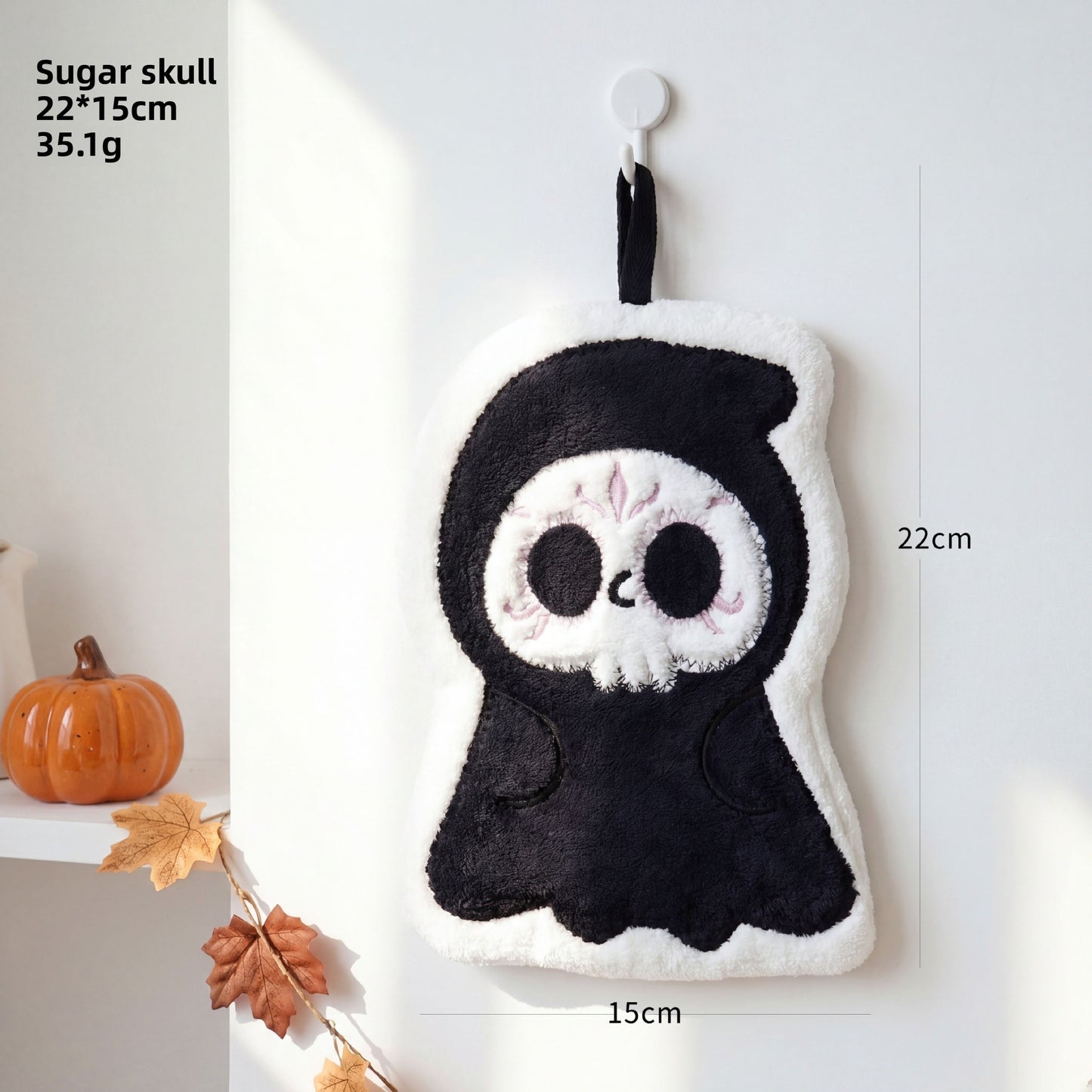 Cartoon Style Halloween Pattern Coral Fleece Towels For Halloween Hand Drying