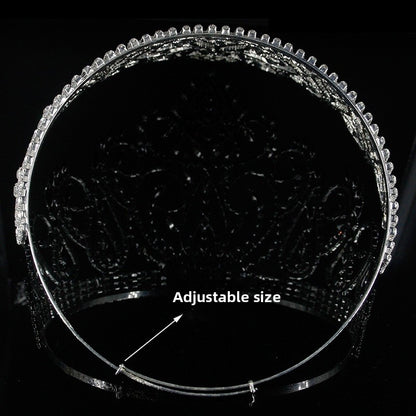 Gold Leaf Crown Hair Accessory For Women Featuring Rhinestones, Perfect For Wedding Season