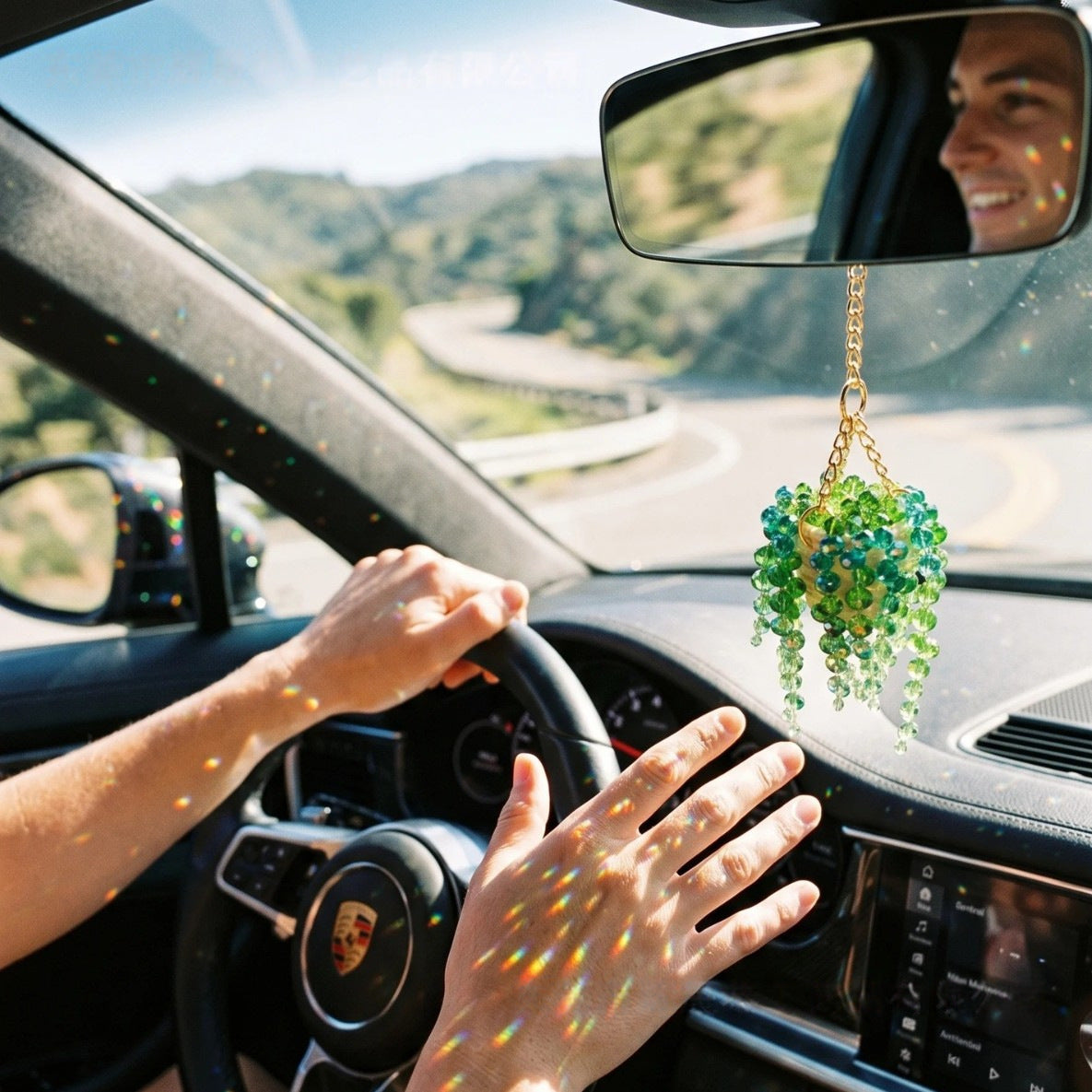 Crystal Plastic Car Hanging Accessory For Automotive Interior Decoration