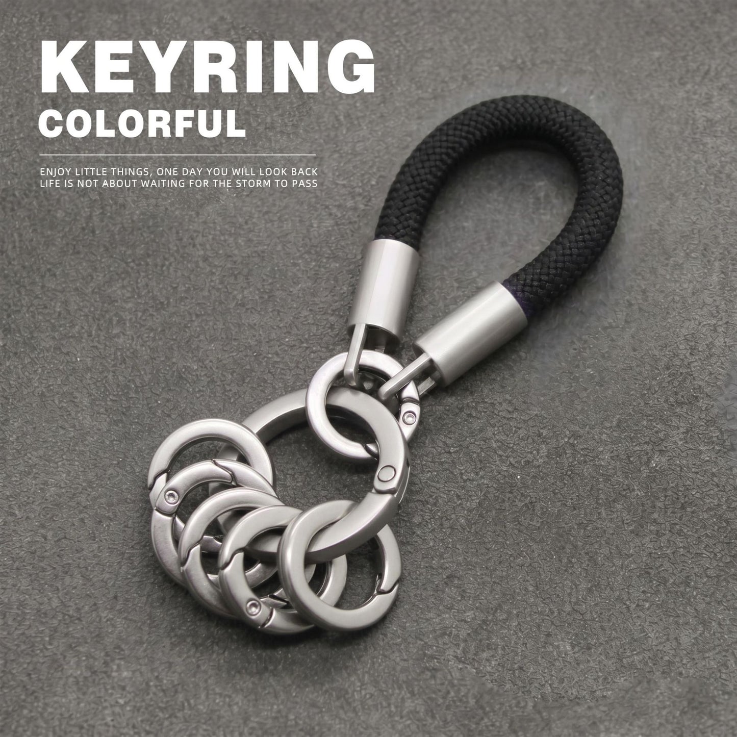 Dyed Black Key Chain Made Of Durable Zinc Alloy, Perfect Accessory For Keys And Bags