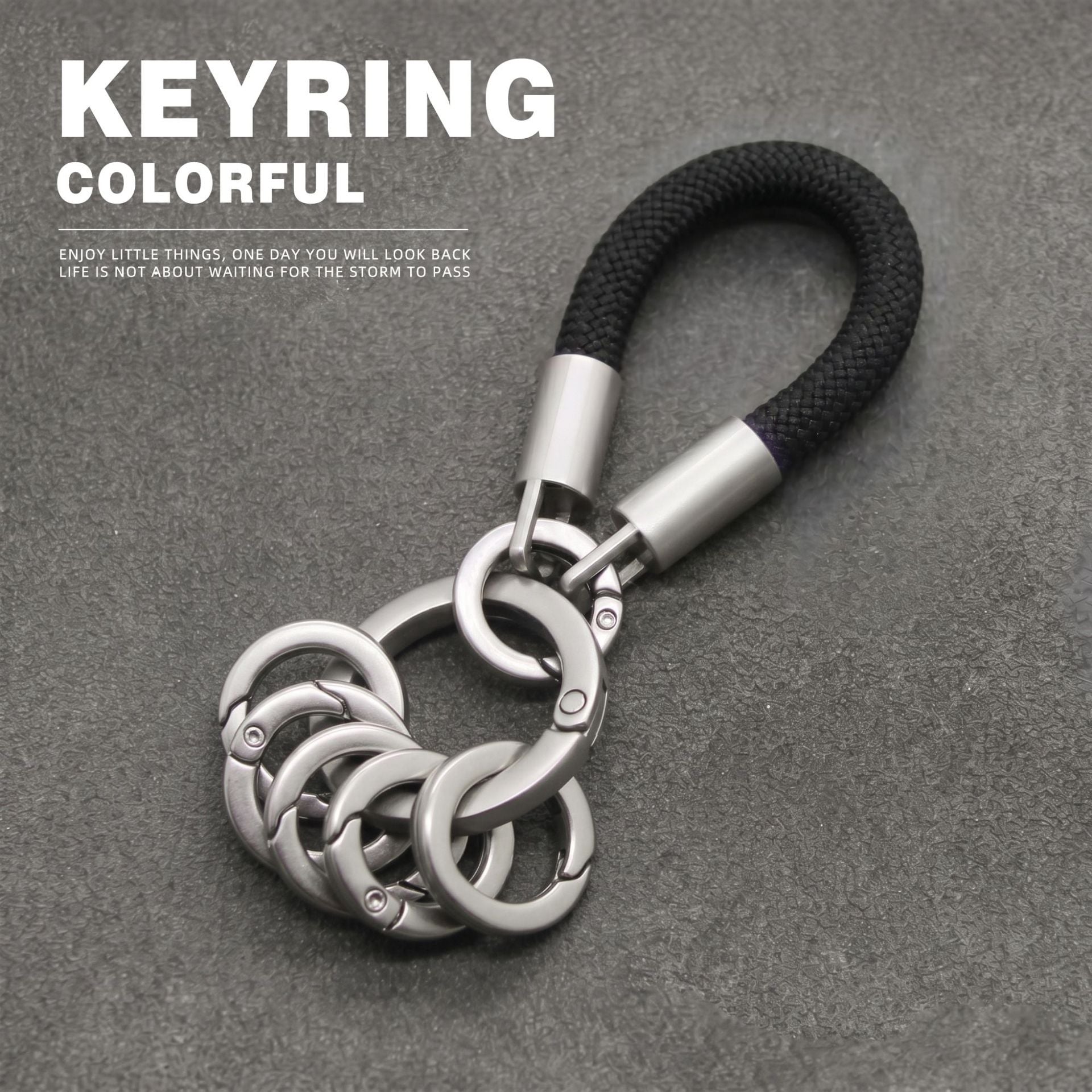 Dyed Black Key Chain Made Of Durable Zinc Alloy, Perfect Accessory For Keys And Bags