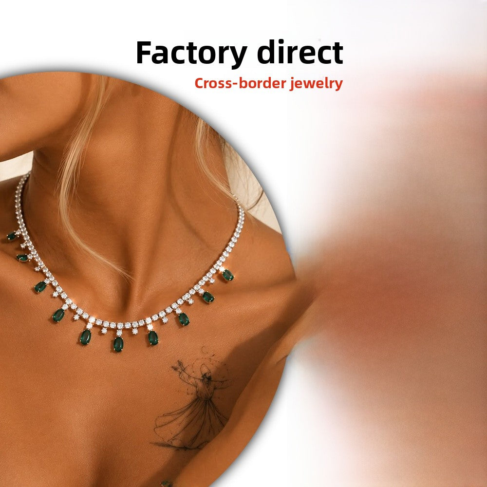 Luxurious Heart Shape Zircon Jewelry Set For Women Featuring Zircon Inlay, 1 Set
