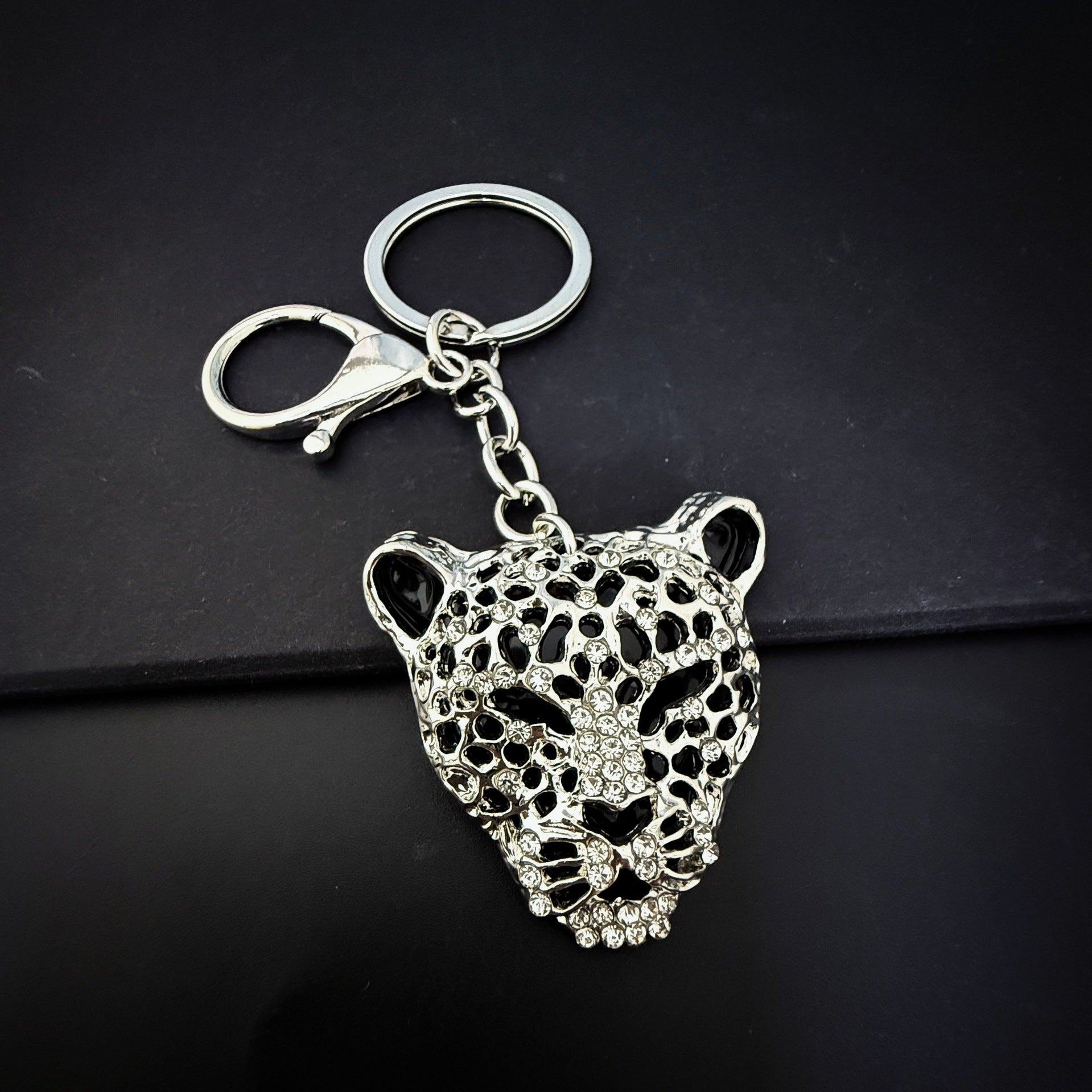 Animal Bag Charm Key Chain Featuring Rhinestones In Durable Zinc Alloy