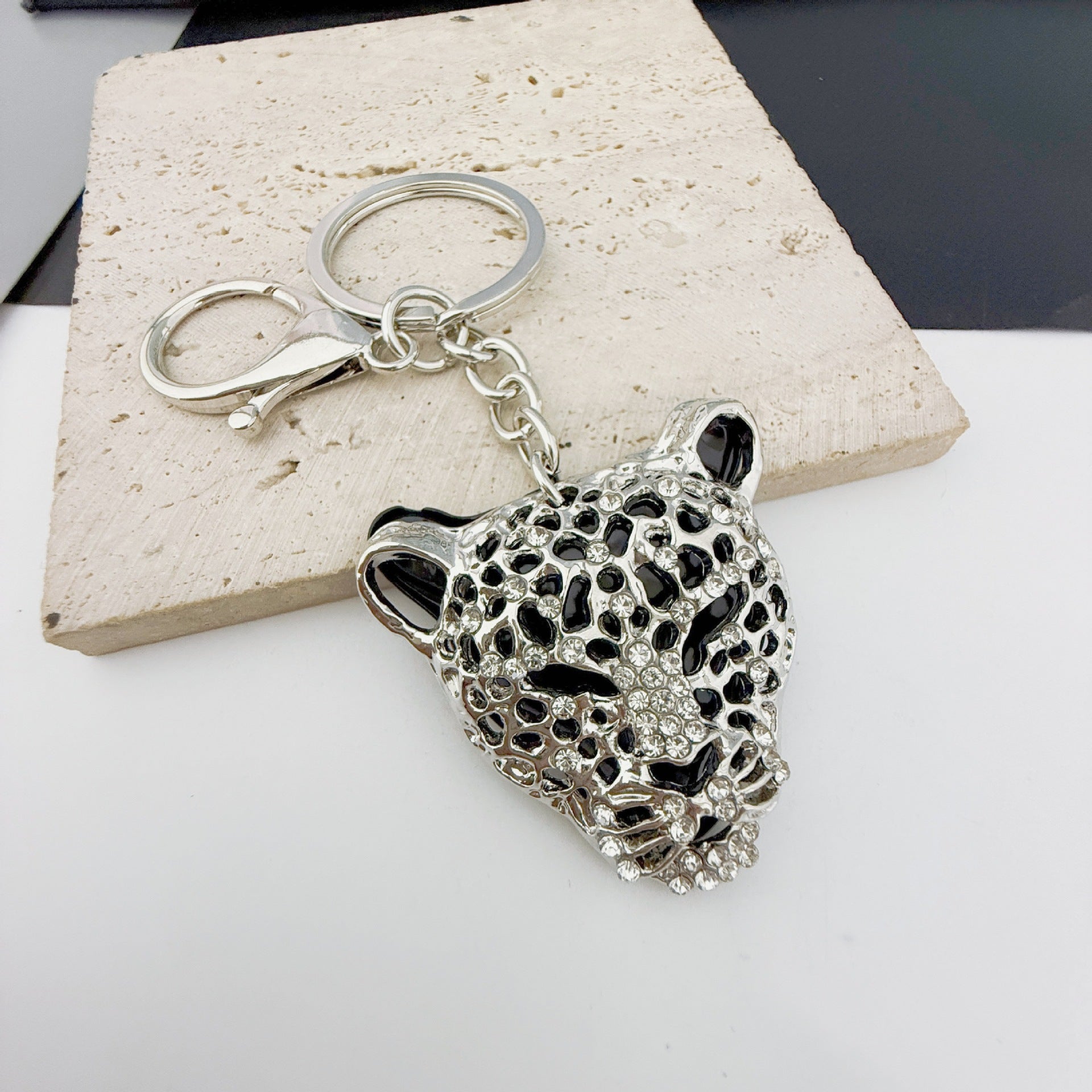 Animal Bag Charm Key Chain Featuring Rhinestones In Durable Zinc Alloy