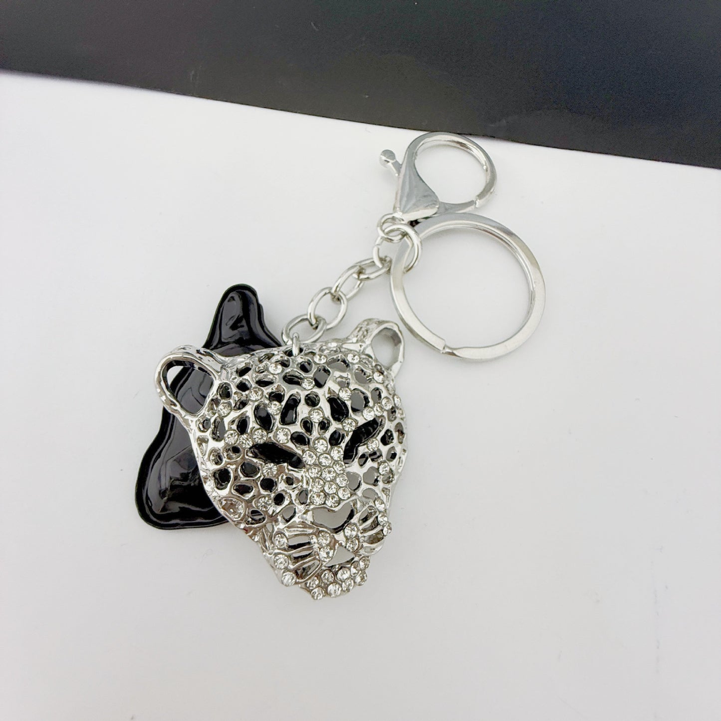 Animal Bag Charm Key Chain Featuring Rhinestones In Durable Zinc Alloy