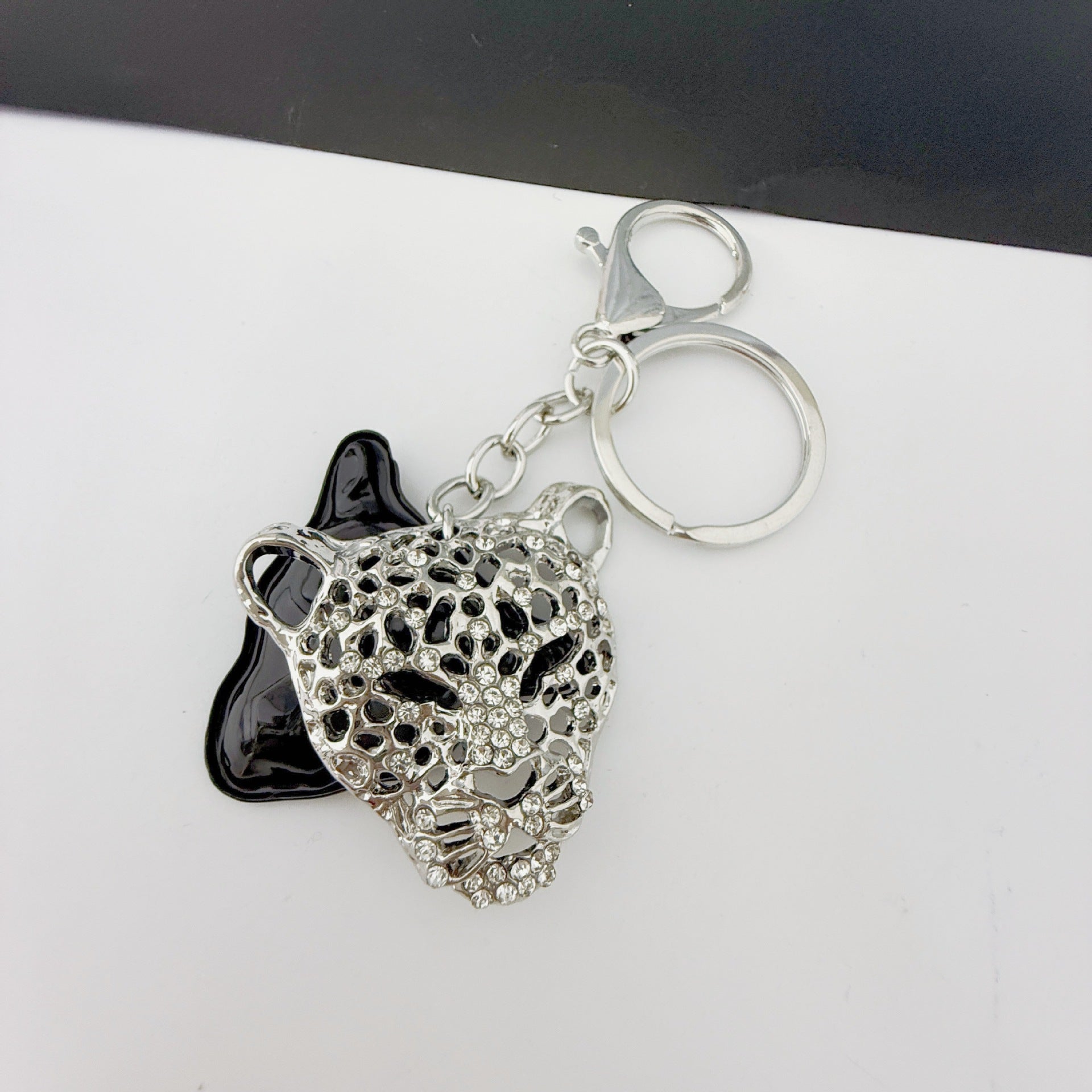 Animal Bag Charm Key Chain Featuring Rhinestones In Durable Zinc Alloy