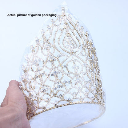 Luxurious Rhinestone Crown Hair Accessory For Women, Perfect For Birthday Celebrations