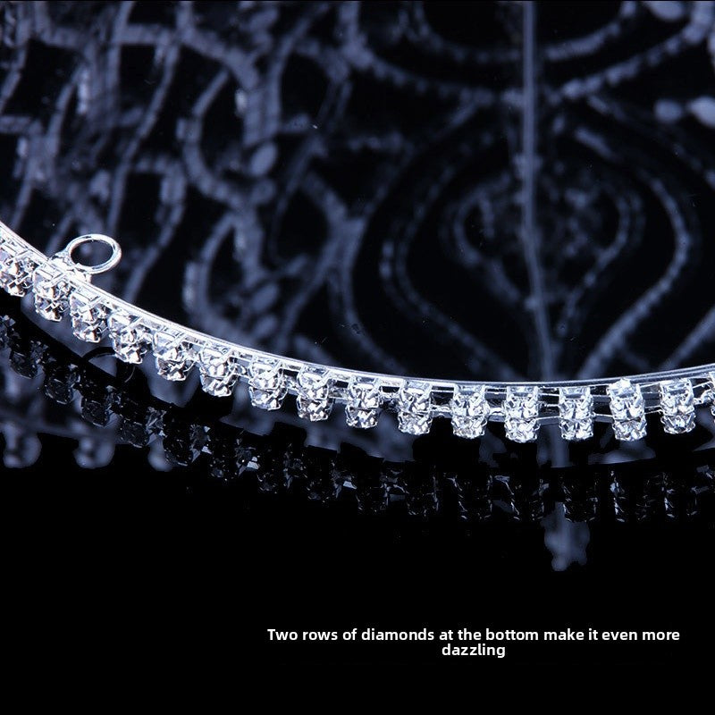 Luxurious Rhinestone Crown Hair Accessory For Women, Perfect For Birthday Celebrations