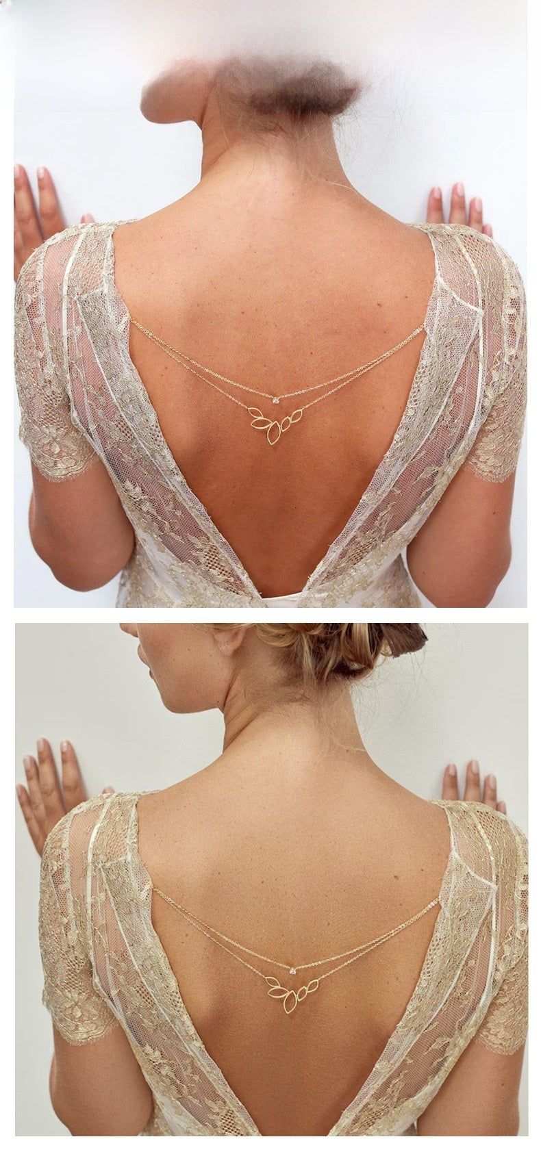 Silver Alloy Body Chain For Women Featuring Geometric Pattern And Rhinestones, Perfect Wedding Back Accessory