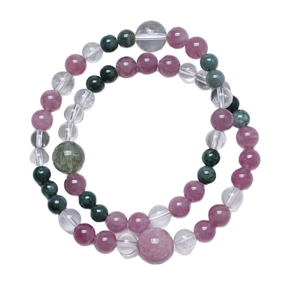 Women’s Crystal Bracelet Featuring White Crystal Inlay, Available In Elegant Purple