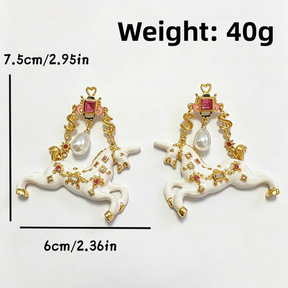 Animal Drop Earrings For Unisex Featuring Zinc Alloy With Rhinestones And 925 Sterling Silver Ear Pins