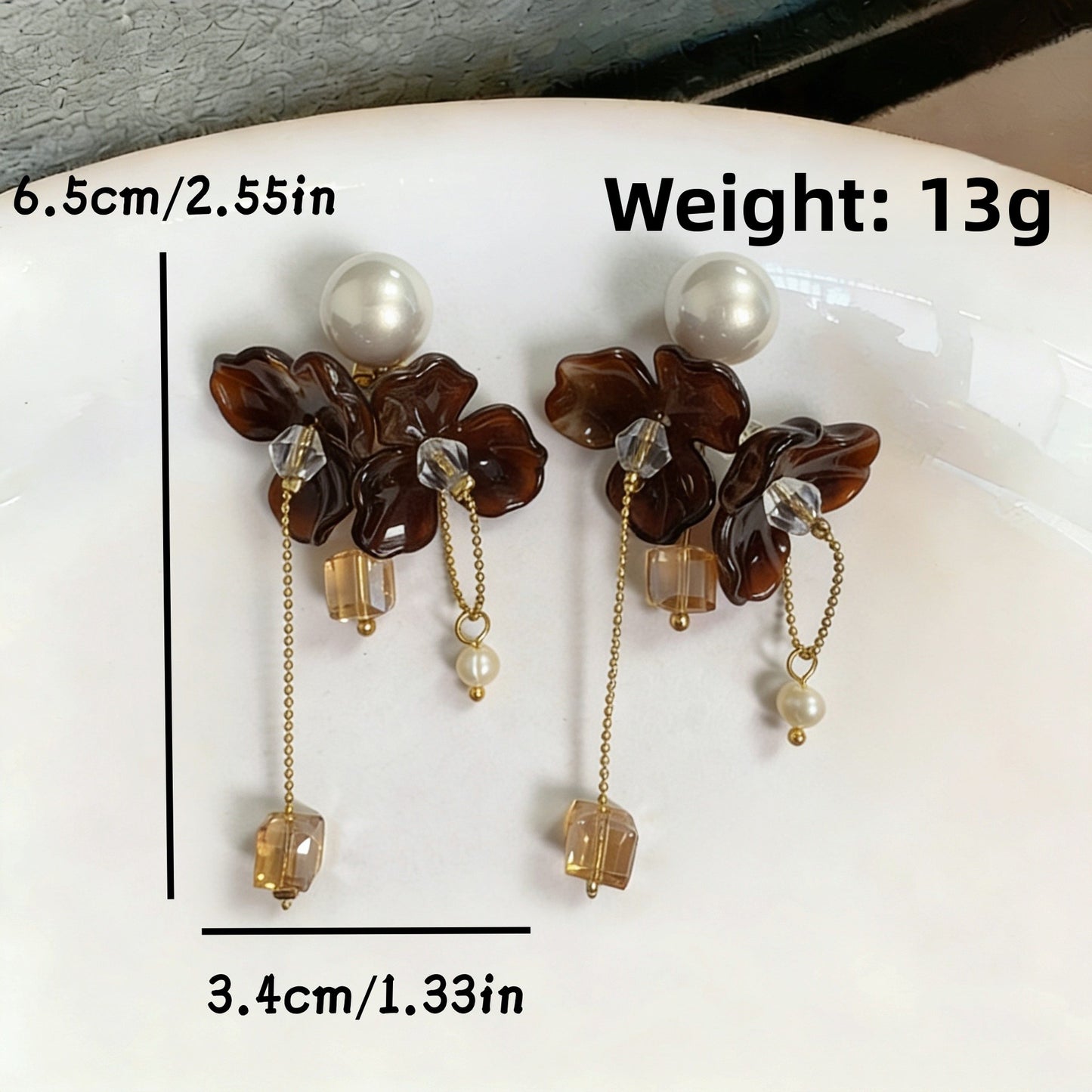 Sweet Flowers Tassel Earrings For Unisex Featuring Natural Pink Shell And Mother-of-pearl Shell Inlay