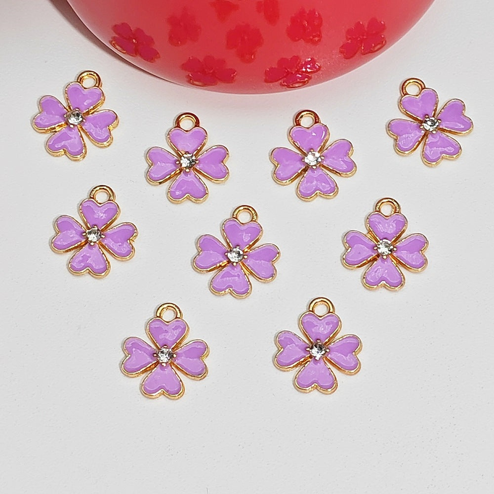 Lucky Heart Pendant In Alloy With KC Golden Plated Finish Featuring Enamel Craftsmanship, Sweet Style In Multicolor Jewelry Accessories