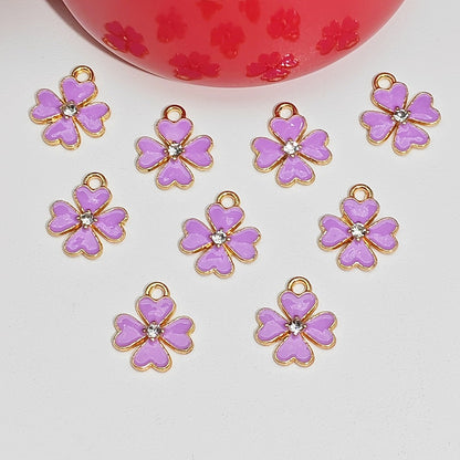 Lucky Heart Pendant In Alloy With KC Golden Plated Finish Featuring Enamel Craftsmanship, Sweet Style In Multicolor Jewelry Accessories