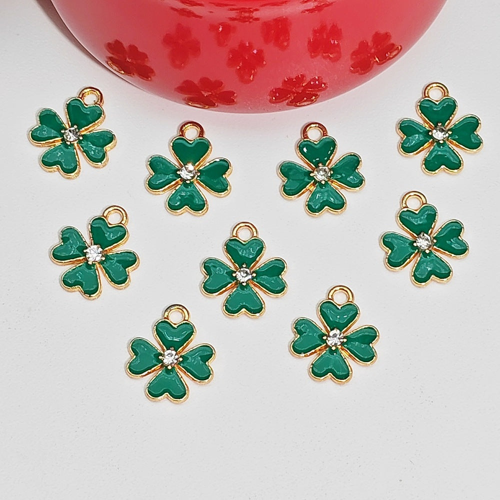 Lucky Heart Pendant In Alloy With KC Golden Plated Finish Featuring Enamel Craftsmanship, Sweet Style In Multicolor Jewelry Accessories