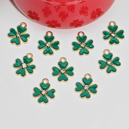 Lucky Heart Pendant In Alloy With KC Golden Plated Finish Featuring Enamel Craftsmanship, Sweet Style In Multicolor Jewelry Accessories