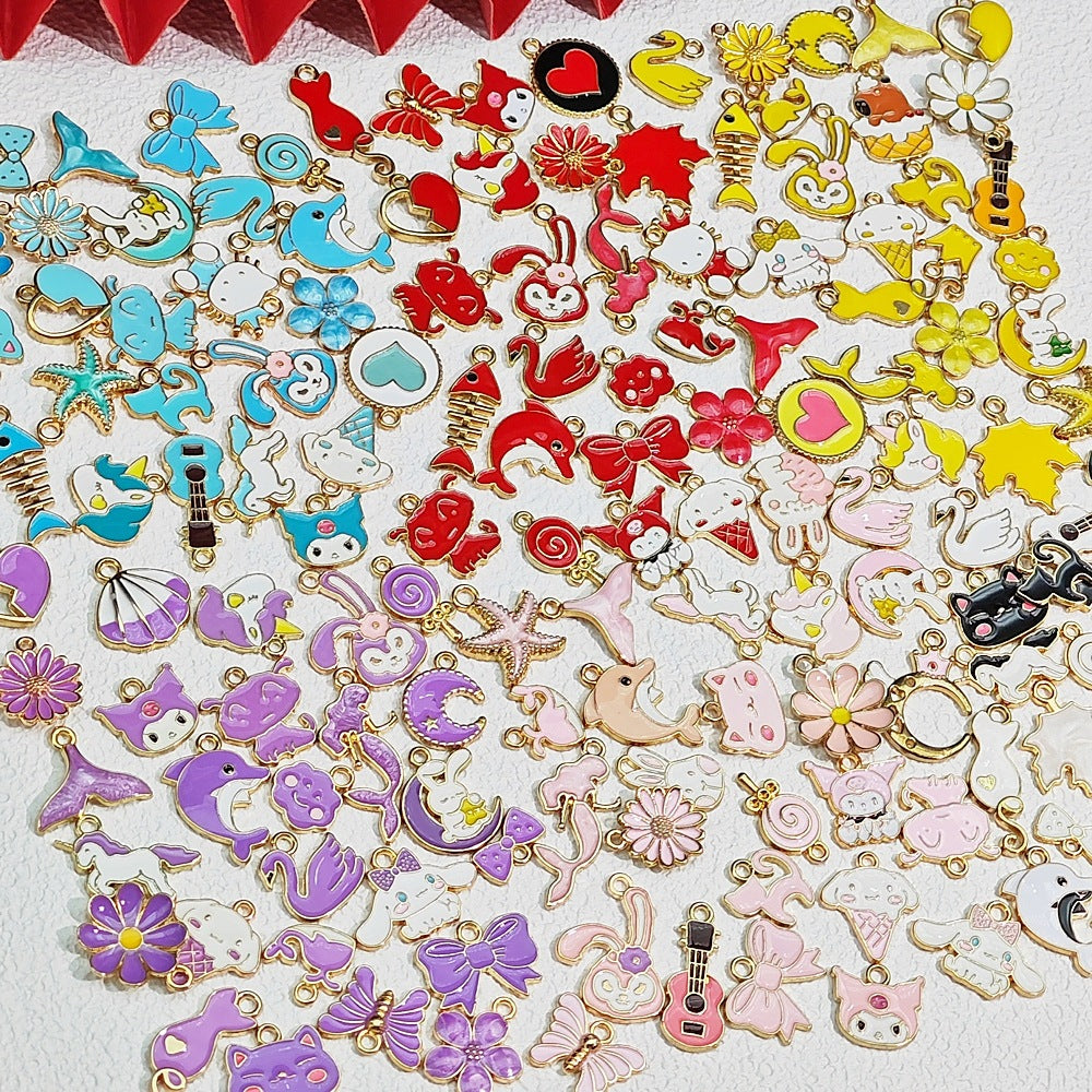 Lucky Heart Pendant In Alloy With KC Golden Plated Finish Featuring Enamel Craftsmanship, Sweet Style In Multicolor Jewelry Accessories