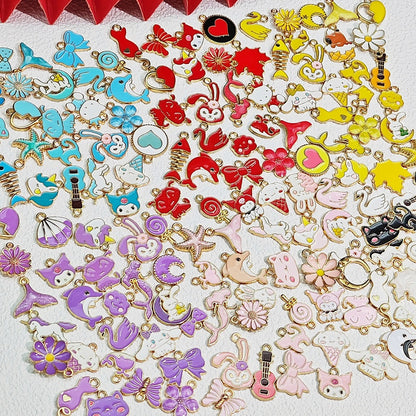 Lucky Heart Pendant In Alloy With KC Golden Plated Finish Featuring Enamel Craftsmanship, Sweet Style In Multicolor Jewelry Accessories