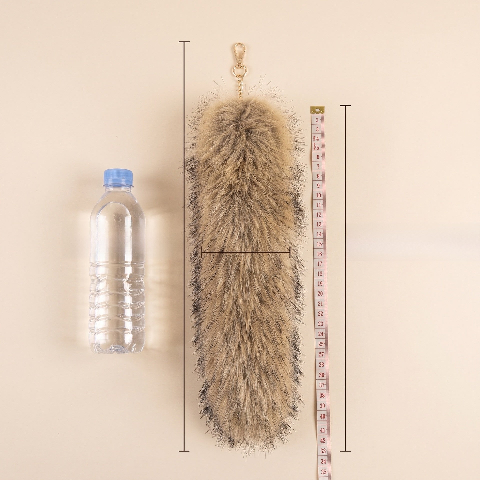 Halloween Fox Key Chain In White Plush Material Featuring Sweet Electroplated Design