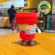 Apple Milk Tea Cup Coin Purse - Red