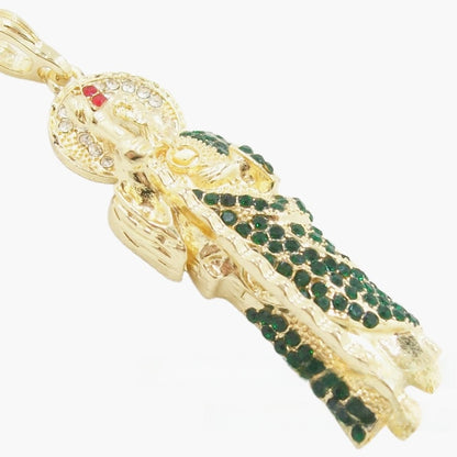 Faith Pendant In Gold Electroplated Alloy Featuring Elegant Design