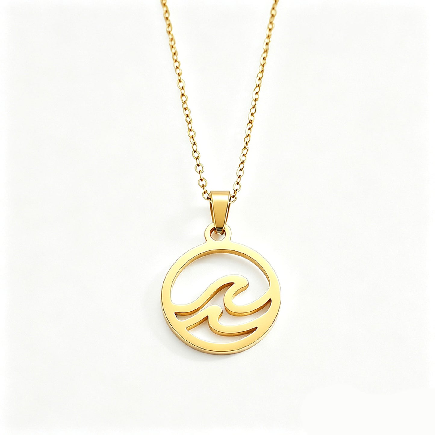 Unisex Mountain Necklace With Electroplated 304 Stainless Steel Pendant On Steel Color Cable Chain