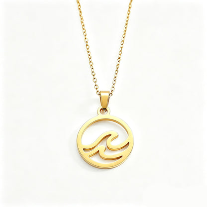 Unisex Mountain Necklace With Electroplated 304 Stainless Steel Pendant On Steel Color Cable Chain