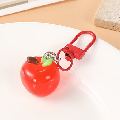 Apple Red Bag Charm Key Chain For Children’s Day, Resin Material Accessory