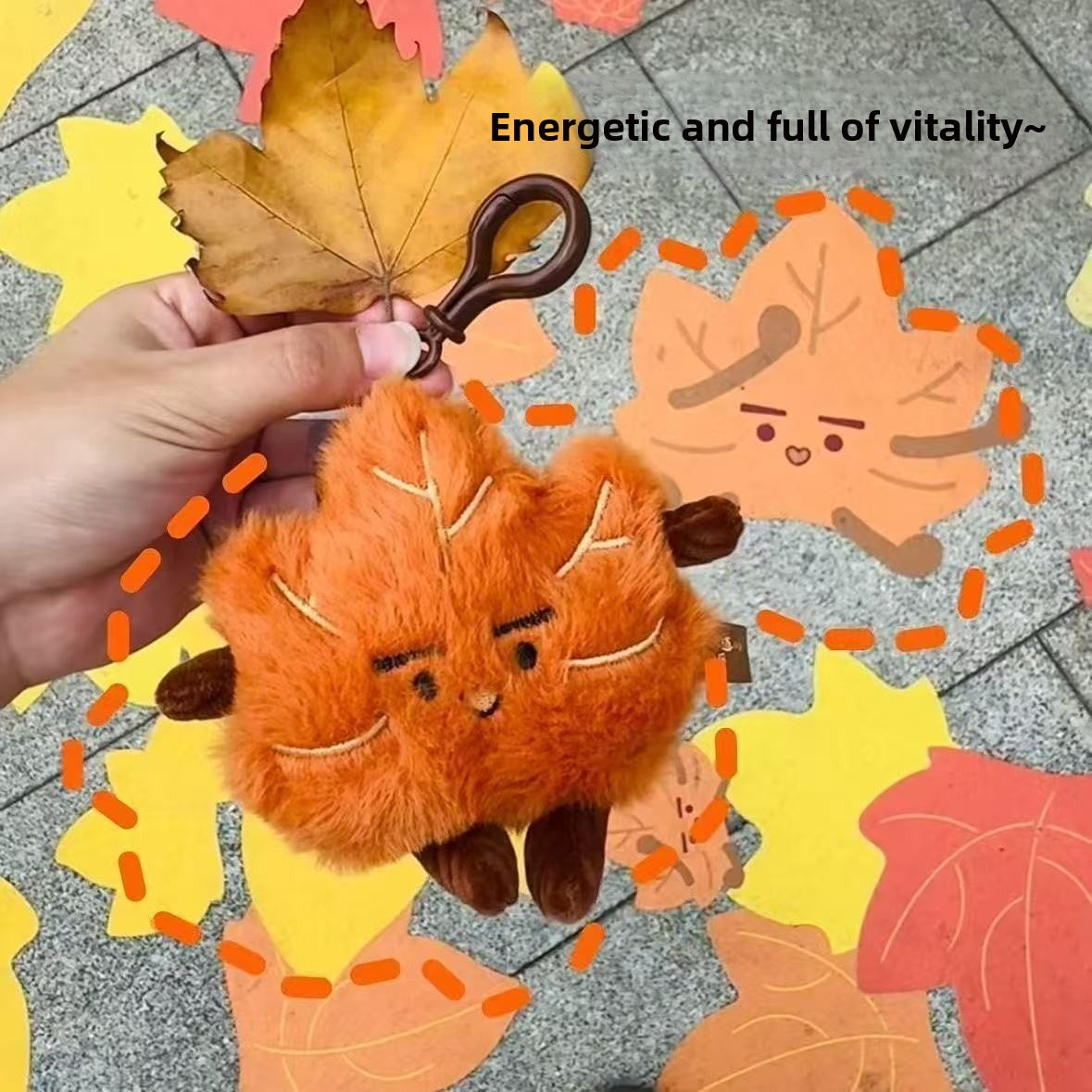 Maple Leaf Plush Doll Keychain, Soft And Cuddly Plush Toy Keychain