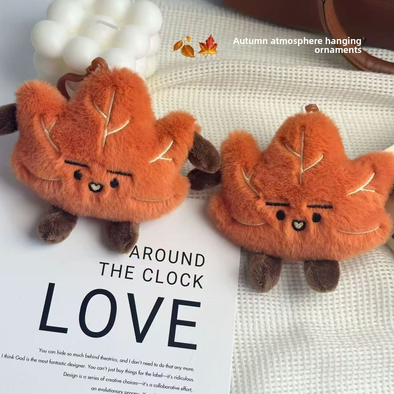 Maple Leaf Plush Doll Keychain, Soft And Cuddly Plush Toy Keychain