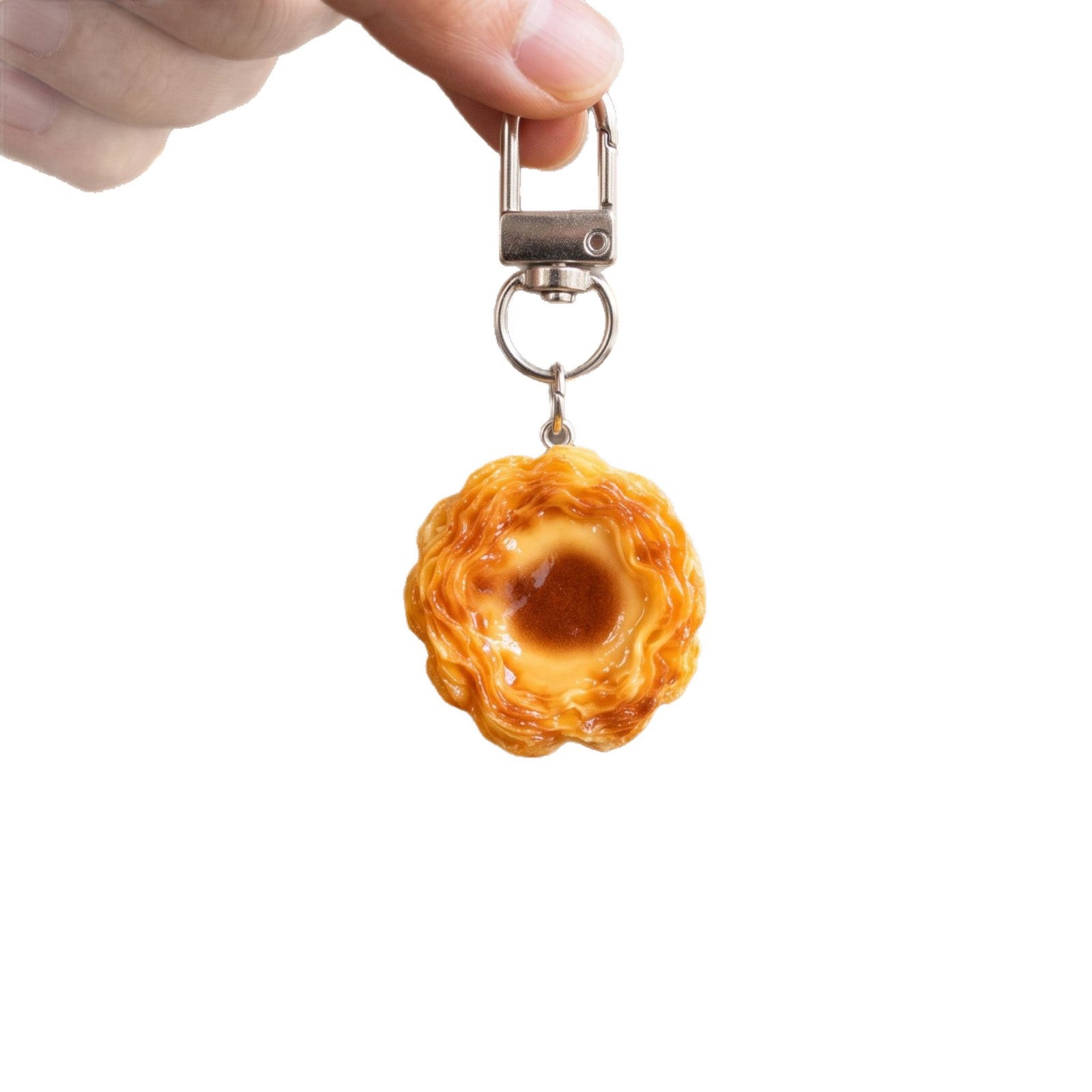 Food Pattern Resin Bag Charm Key Chain Featuring Durable Resin Material
