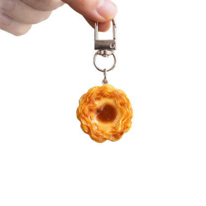 Food Pattern Resin Bag Charm Key Chain Featuring Durable Resin Material