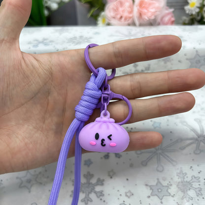 New Year Natural Pink Key Chains Bag Charms Made With Durable PVC Material