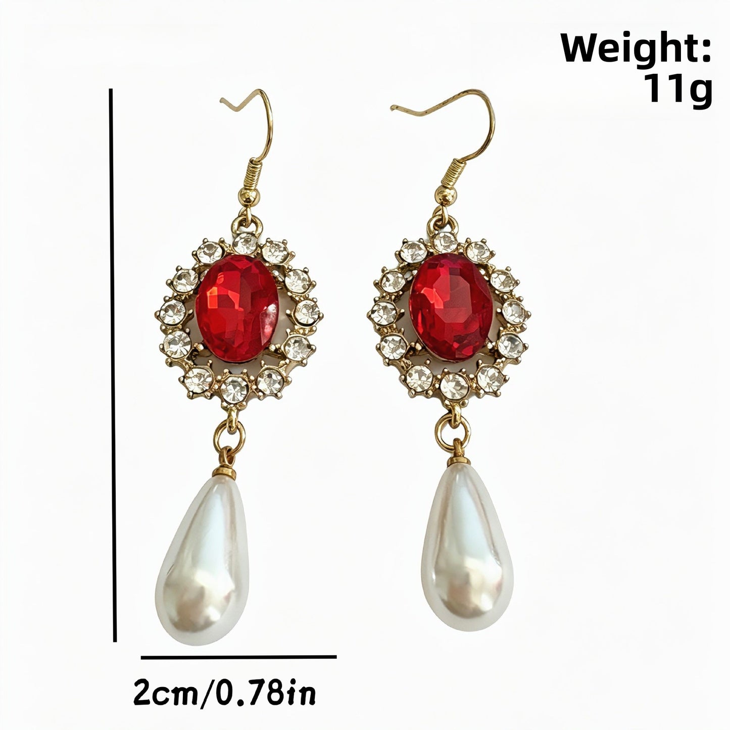 Water Droplets Earrings For Unisex Featuring Copper Studs And Baroque Style With Baroque Pearl Inlay In Alloy