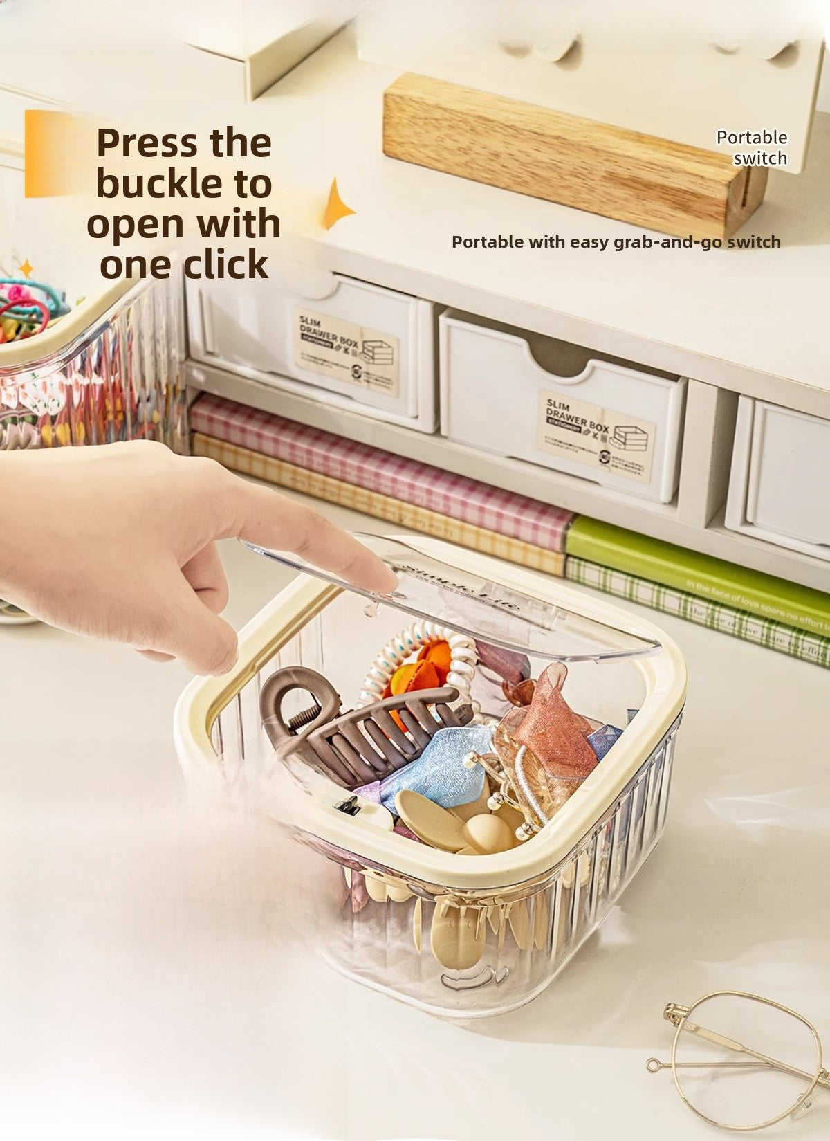 Modern Style Solid Color Plastic Storage Box For Organized Storage And Easy Cleaning