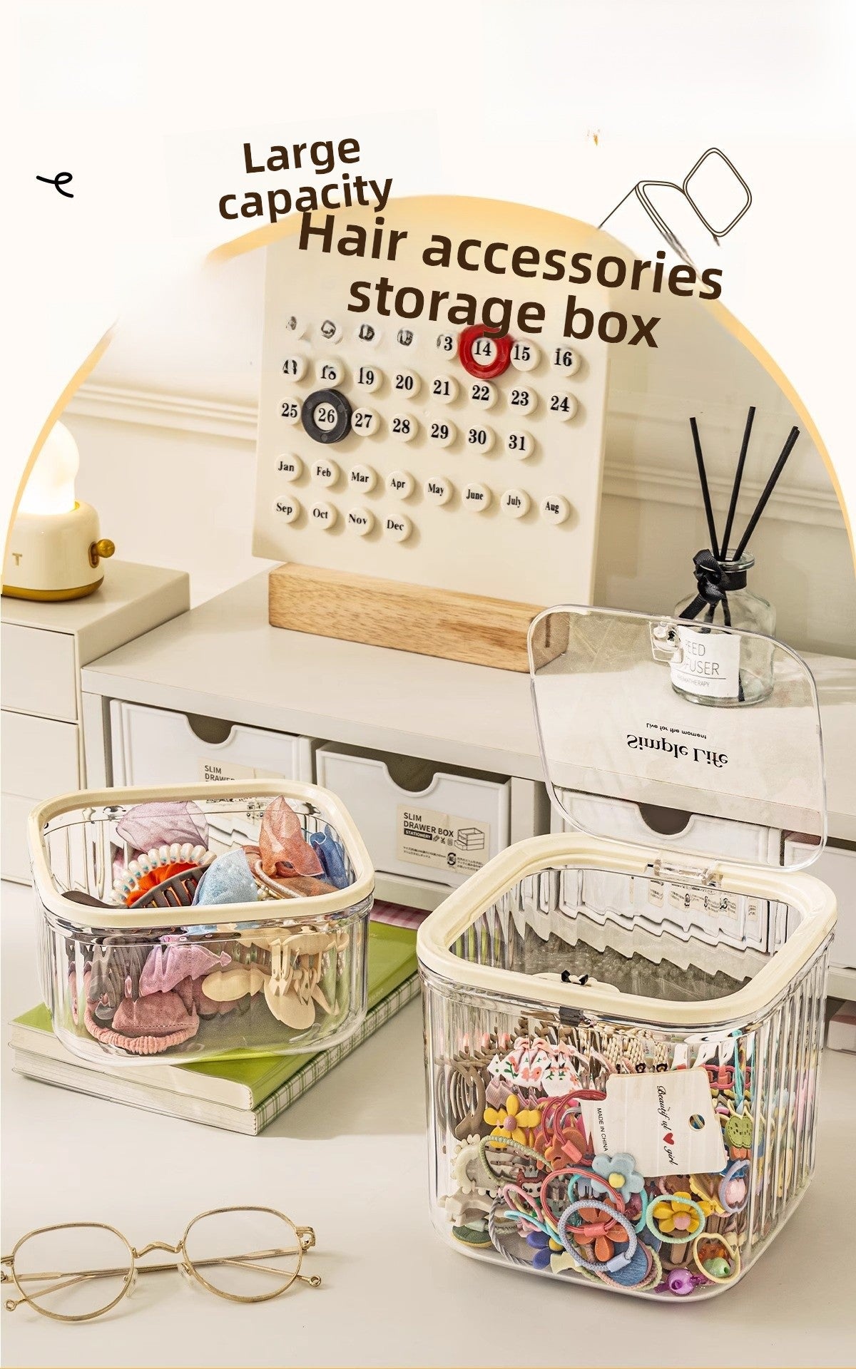 Modern Style Solid Color Plastic Storage Box For Organized Storage And Easy Cleaning