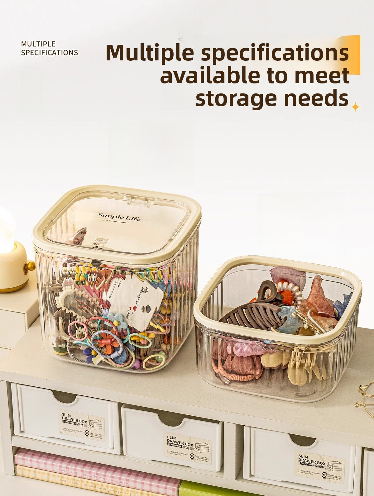 Modern Style Solid Color Plastic Storage Box For Organized Storage And Easy Cleaning