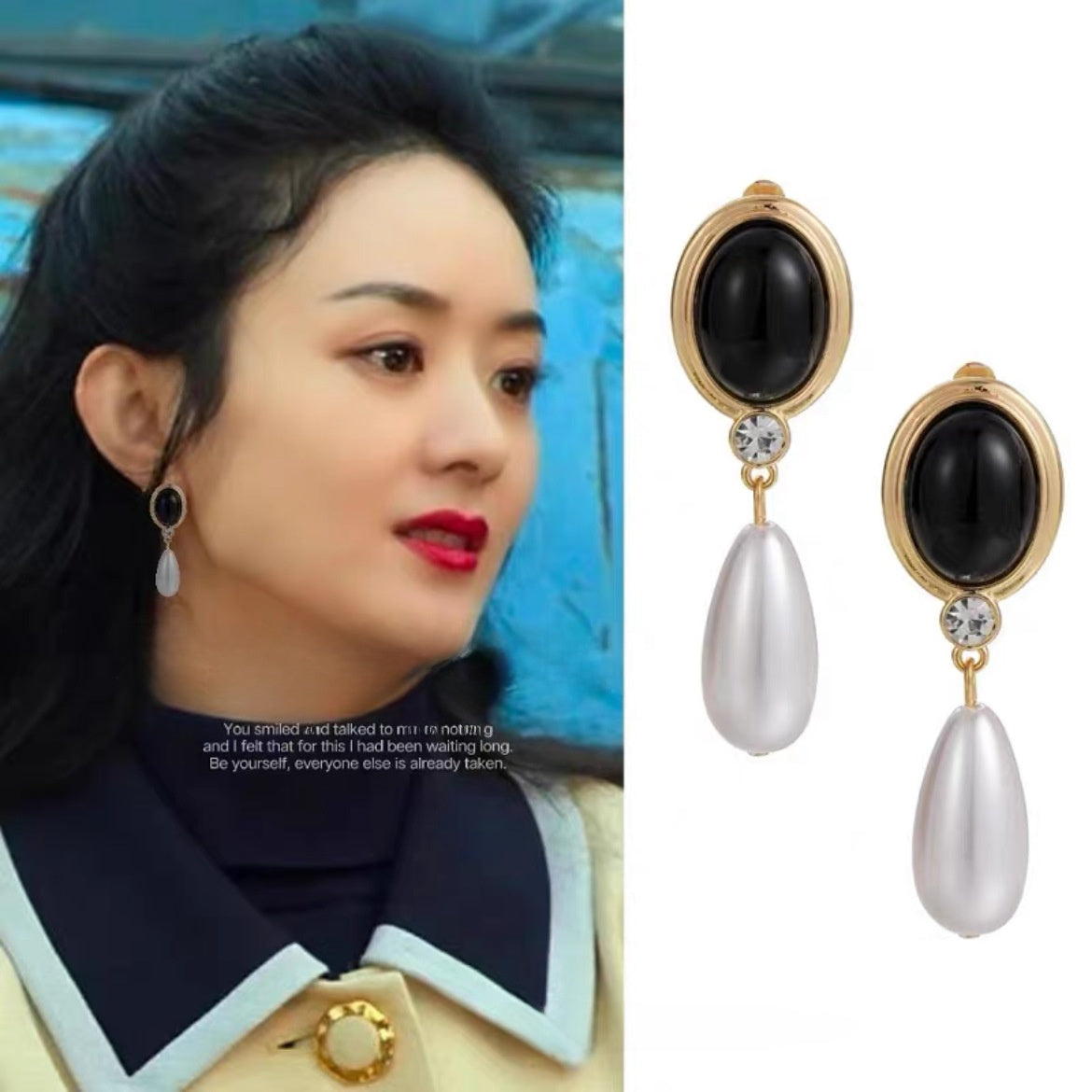 Geometric Stud Earrings For Unisex Featuring Electroplated Alloy With 925 Sterling Silver Posts And Artificial Pearl Inlay