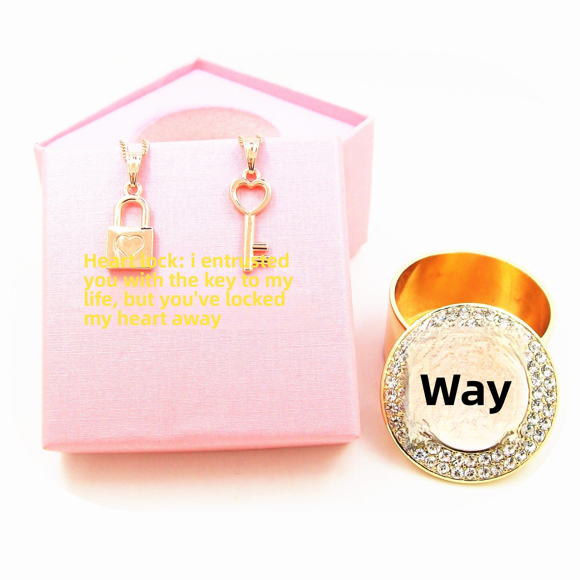 Heart Shape Jewelry Set In Simple Style With Electroplated Metal And Cable Chain, Available As 1 Set