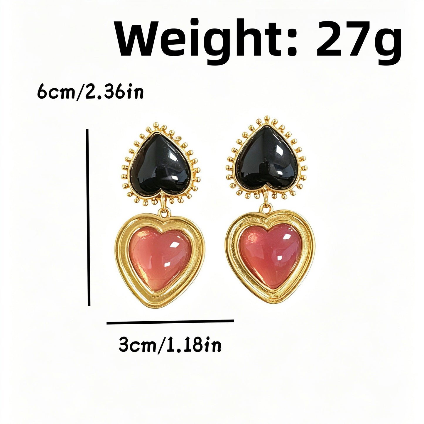 Heart Shape Earrings For Unisex In Silver, Made Of Zinc Alloy With Electroplated Finish And 925 Sterling Silver Studs