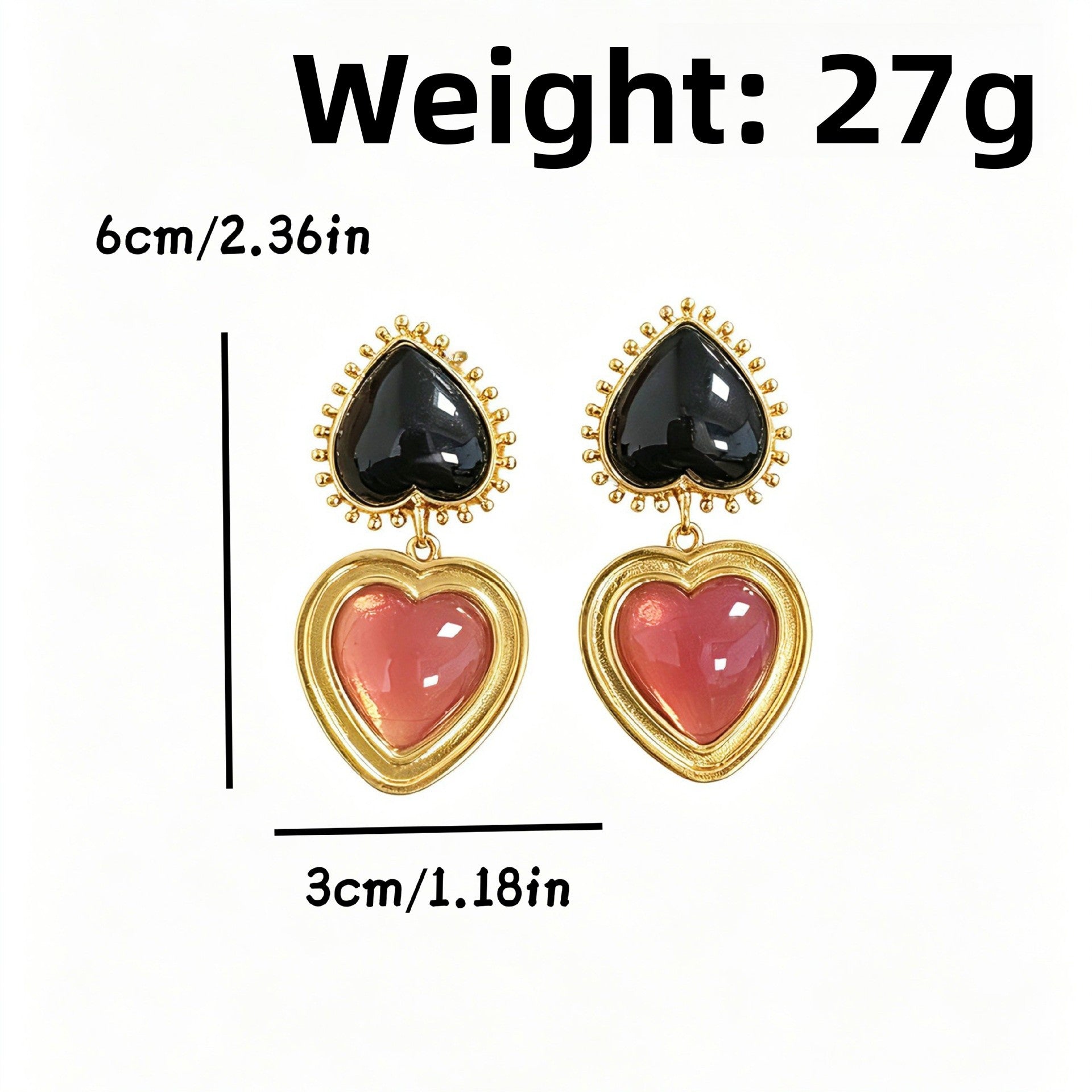 Heart Shape Earrings For Unisex In Silver, Made Of Zinc Alloy With Electroplated Finish And 925 Sterling Silver Studs
