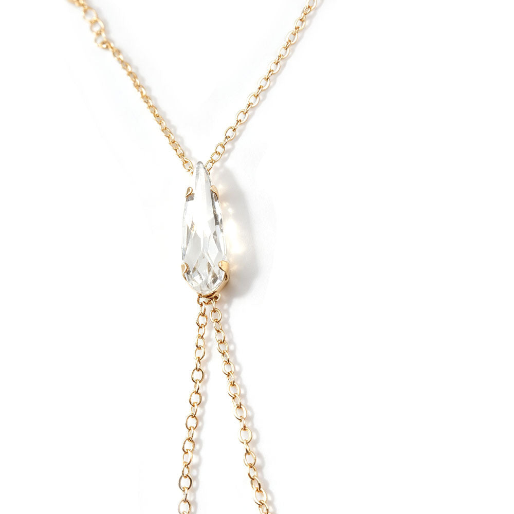 Water Droplets Hand Chain Bracelet In Copper With Electroplated Gold Plating, Ethnic Style For Women